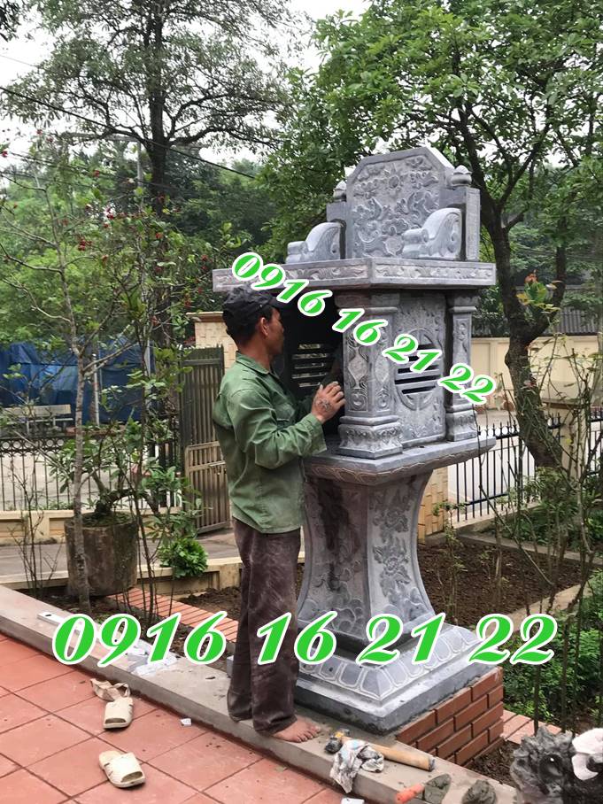 Am miếu thổ địa thờ thần linh 2 tầng bằng đá Am miếu thổ địa thờ thần linh 2 tầng bằng đá