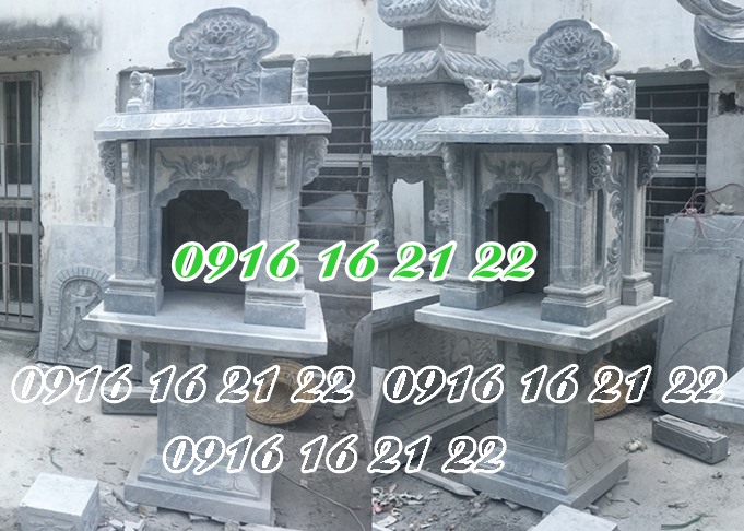 Am miếu thờ thần linh thổ địa 2 tầng bằng đá đẹp Am miếu thờ thần linh thổ địa 2 tầng bằng đá đẹp