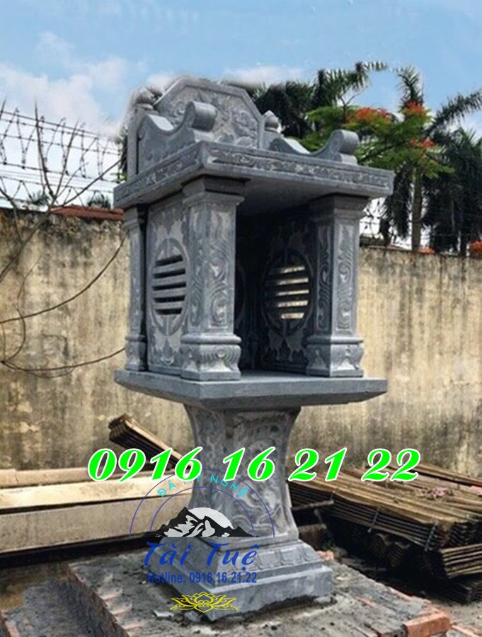 Mẫu am miếu bằng đá thờ thần linh thổ địa 2 tầng 07