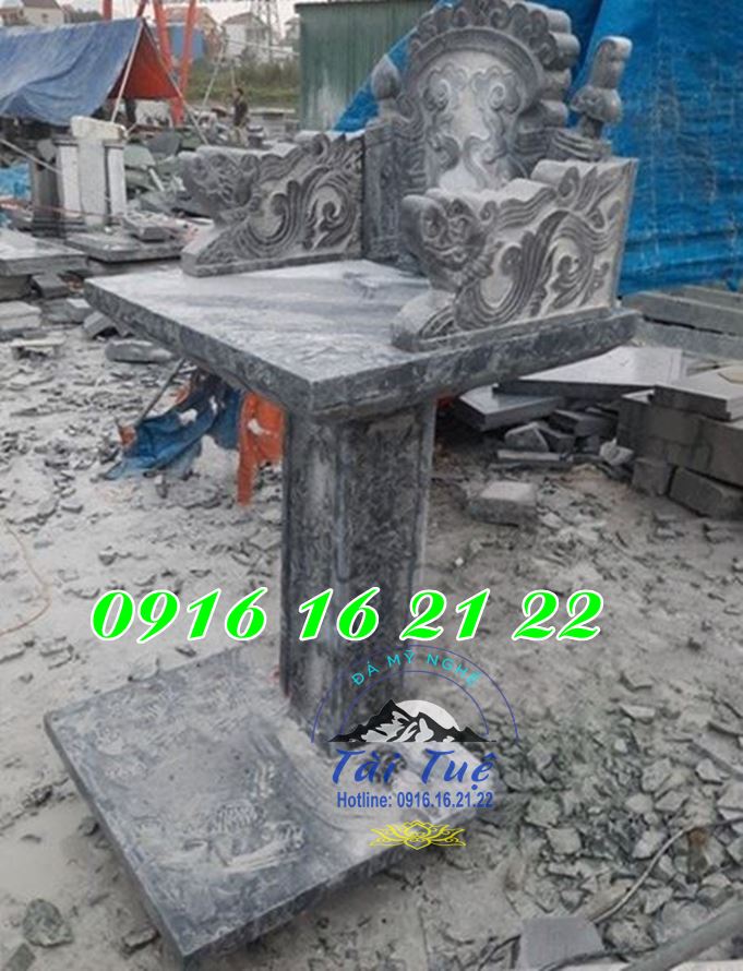 Mẫu am miếu bằng đá thờ thần linh thổ địa 2 tầng 10