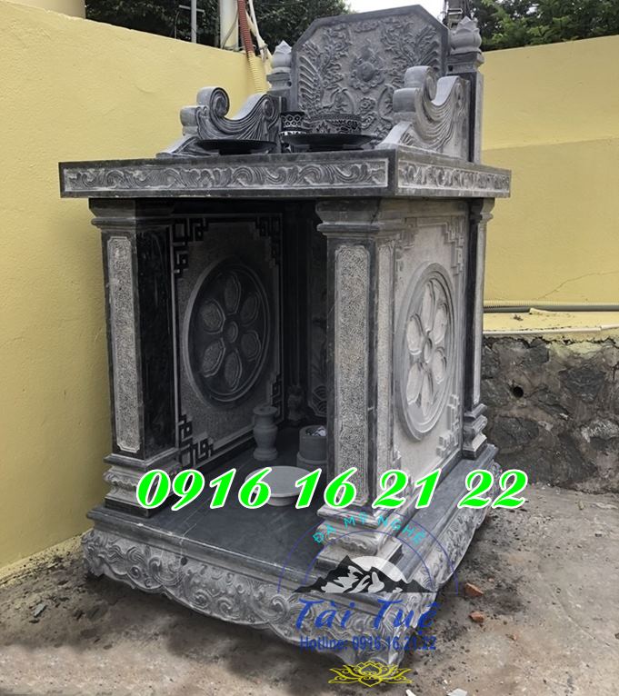 Mẫu am miếu bằng đá thờ thần linh thổ địa 2 tầng 16