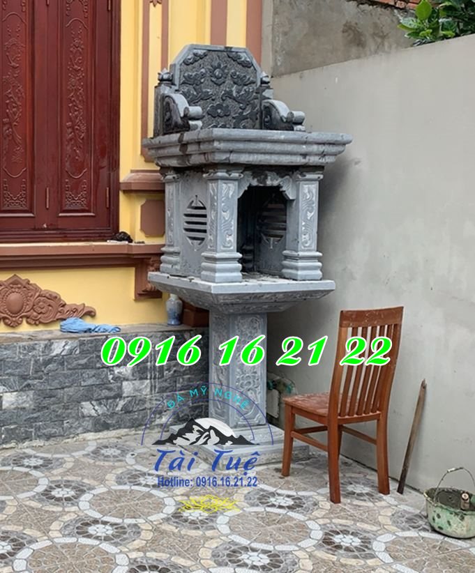 Mẫu am miếu bằng đá thờ thần linh thổ địa 2 tầng 17