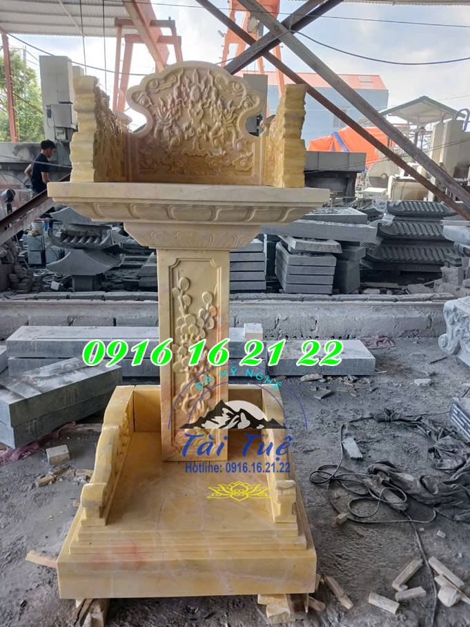 Mẫu am miếu bằng đá thờ thần linh thổ địa 2 tầng 18