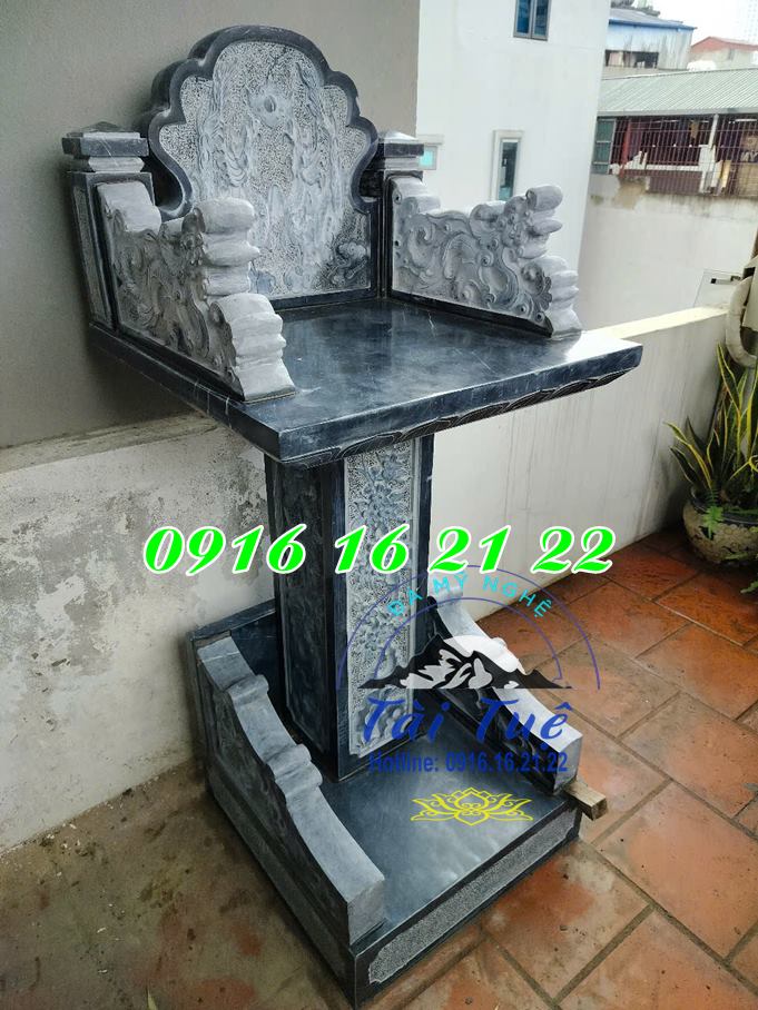 Mẫu am miếu bằng đá thờ thần linh thổ địa 2 tầng 20