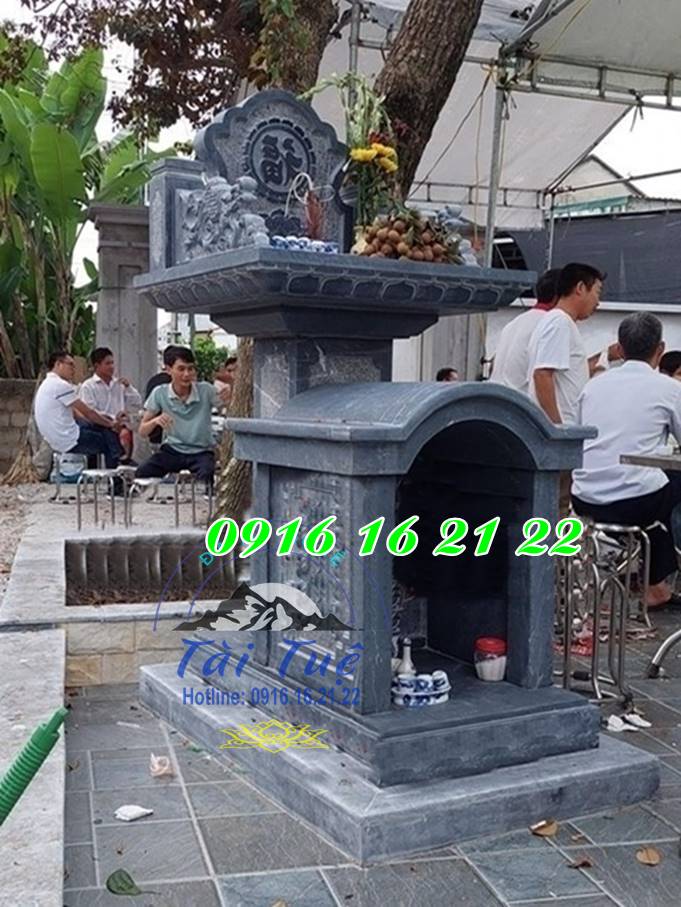 Mẫu am miếu đá ngoài trời thờ thần linh thổ địa 2 tầng