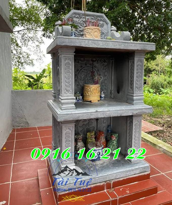 Mẫu am miếu thờ thần linh thổ địa 2 tầng 3 tầng bằng đá