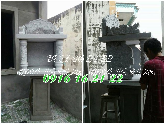 Mẫu am miếu thờ thần linh thổ địa 2 tầng bằng đá trắng Mẫu am miếu thờ thần linh thổ địa 2 tầng bằng đá trắng