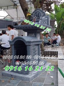 Mẫu am miếu thờ thần linh thổ địa 2 tầng bằng đá xanh