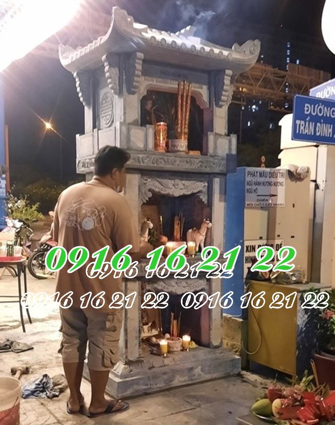 Mẫu am miếu thờ thần linh thổ địa 3 tầng bằng đá tự nhiên Mẫu am miếu thờ thần linh thổ địa 3 tầng bằng đá tự nhiên