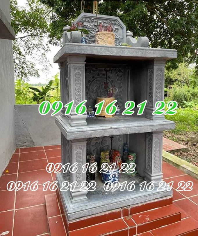 Mẫu am miếu thờ thần linh thổ địa 3 tầng ngoài trời bằng đá Mẫu am miếu thờ thần linh thổ địa 3 tầng ngoài trời bằng đá
