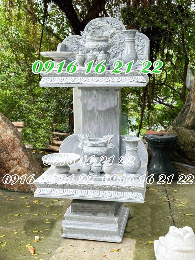 Mẫu am miếu thờ thổ địa thần linh ngoài trời bằng đá 2 tầng Mẫu am miếu thờ thổ địa thần linh ngoài trời bằng đá 2 tầng