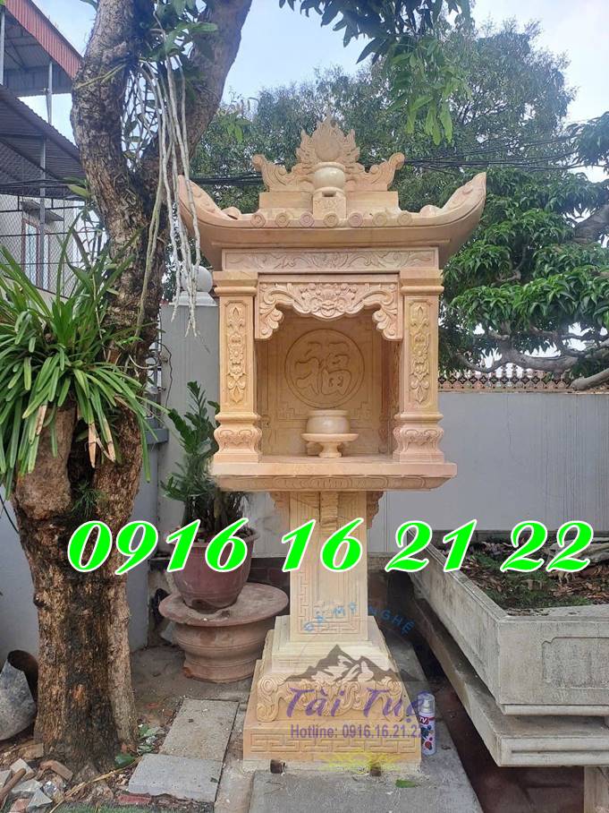 Bàn thờ lộ thiên bằng đá vàng thờ ngoài trời tại Ninh Thuận