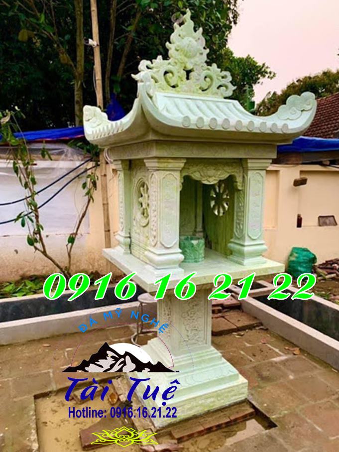 Bàn thờ thiên bằng đá xanh ngọc có mái tại Bình Thuận Bàn thờ thiên bằng đá xanh ngọc có mái tại Bình Thuận