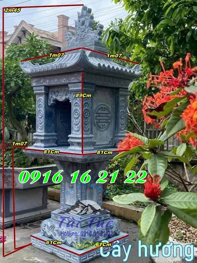 Kích thước mẫu bàn thờ đá lộ thiên một mái tại Ninh Thuận