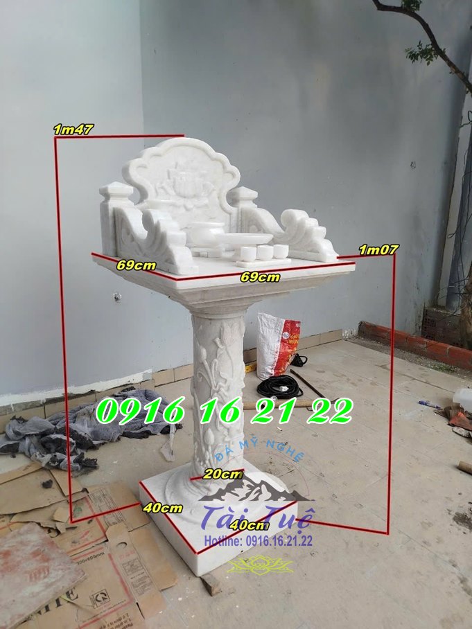 Kích thước mẫu bàn thờ lộ thiên không mái tại Ninh Thuận