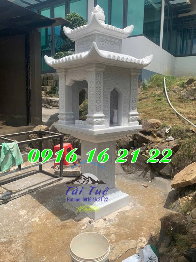 Mẫu bàn thờ bằng đá trắng thờ thiên ngoài trời tại Ninh Thuận