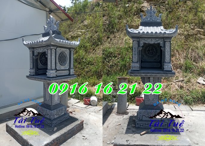 Mẫu bàn thờ lộ thiên một mái bằng đá tự nhiên tại Ninh Thuận