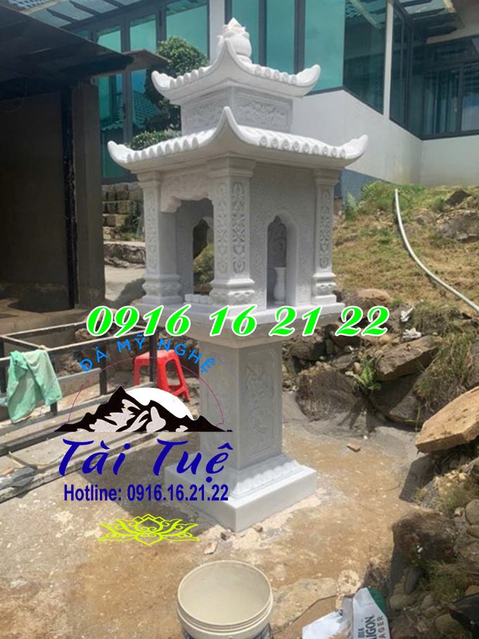 Mẫu bàn thờ thiên bằng đá có mái tại Bình Thuận 01 Mẫu bàn thờ thiên bằng đá có mái tại Bình Thuận 01