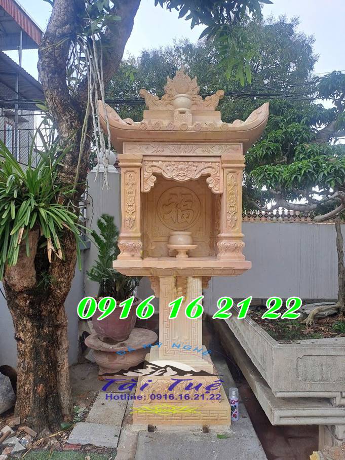 Mẫu bàn thờ thông thiên bằng đá vàng bán tại Long An Mẫu bàn thờ thông thiên bằng đá vàng bán tại Long An