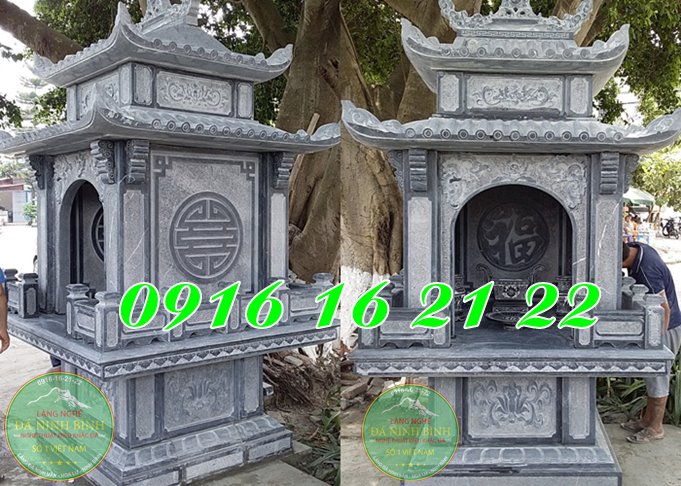 Miếu thờ Chúa Bản Thượng bằng đá hai mái Miếu thờ Chúa Bản Thượng bằng đá hai mái