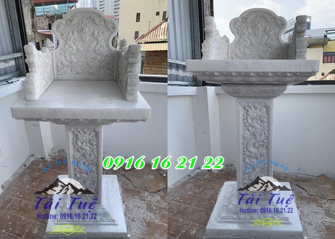 Mẫu bàn thờ Thiên đá trắng không mái tại Bà Rịa-Vũng Tàu Mẫu bàn thờ Thiên đá trắng không mái tại Bà Rịa-Vũng Tàu