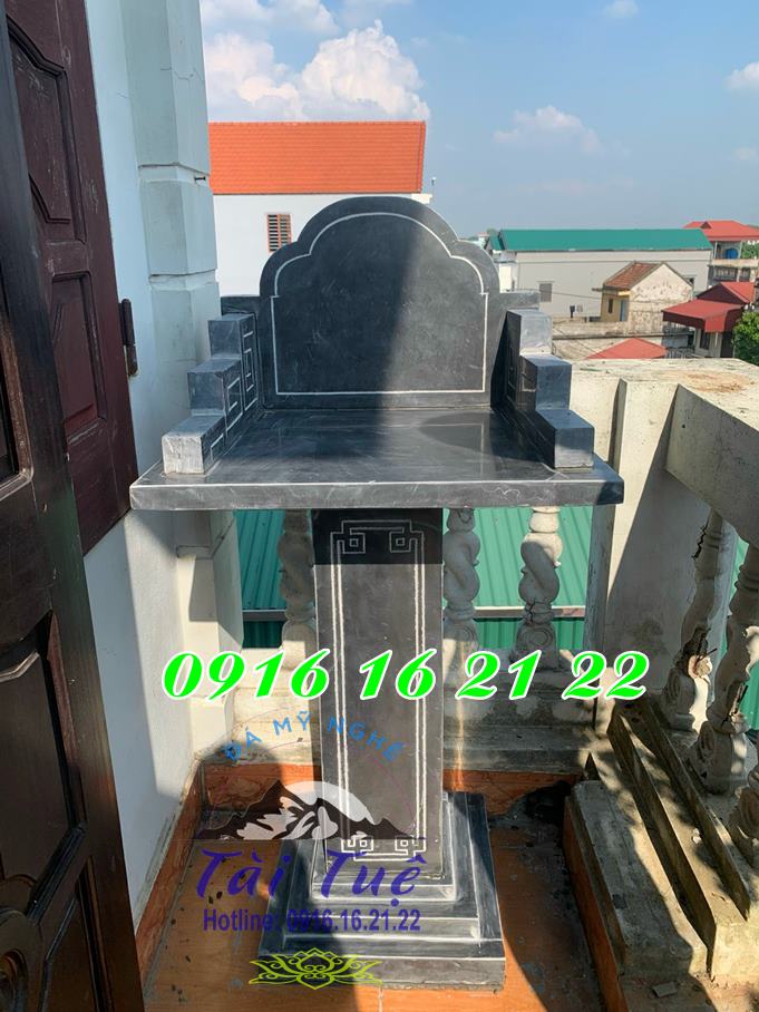 Mẫu bàn thờ Thiên đá xanh không mái tại Bà Rịa-Vũng Tàu hoa văn đơn giản Mẫu bàn thờ Thiên đá xanh không mái tại Bà Rịa-Vũng Tàu hoa văn đơn giản