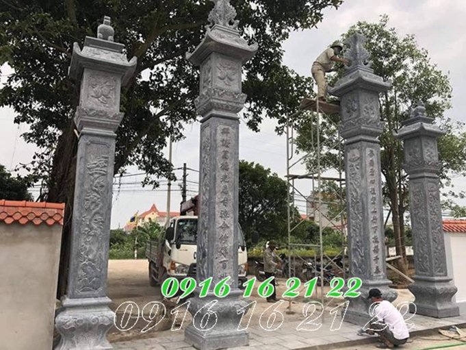 Cổng đá tứ trụ đình chùa nhà thờ tại Tuyên Quang Cổng đá tứ trụ đình chùa nhà thờ tại Tuyên Quang