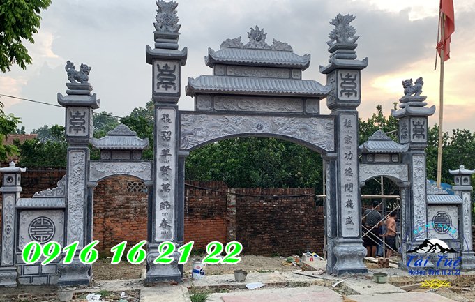 Mẫu cổng nhà thờ đình chùa bằng đá tại Tuyên Quang Mẫu cổng nhà thờ đình chùa bằng đá tại Tuyên Quang