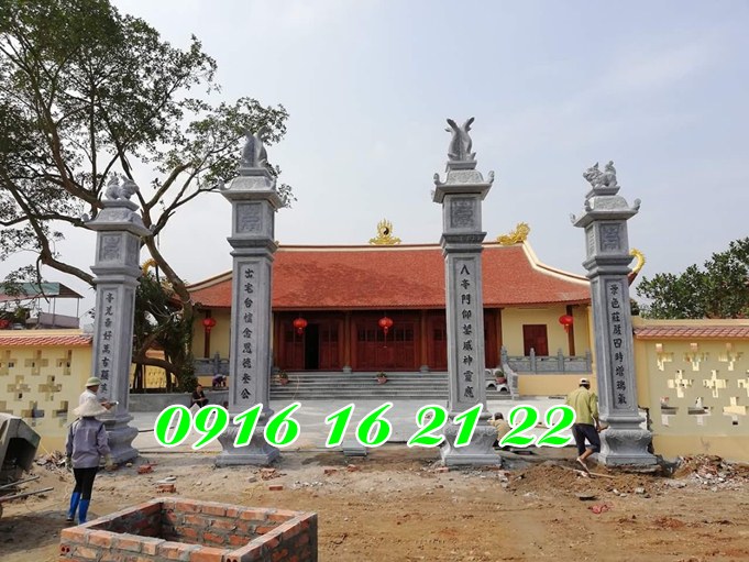 Cổng đá tứ trụ nhà thờ họ tại Thái Nguyên Cổng đá tứ trụ nhà thờ họ tại Thái Nguyên