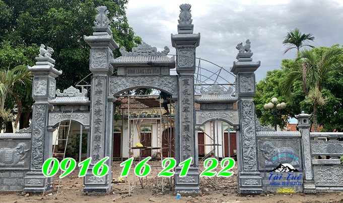 Cổng tam quan đình làng bằng đá tự nhiên tại Quảng Ninh Cổng tam quan đình làng bằng đá tự nhiên tại Quảng Ninh