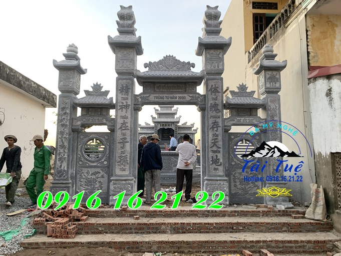 Mẫu cổng đá khu lăng mộ nghĩa trang gia đình tại Quảng Ninh Mẫu cổng đá khu lăng mộ nghĩa trang gia đình tại Quảng Ninh