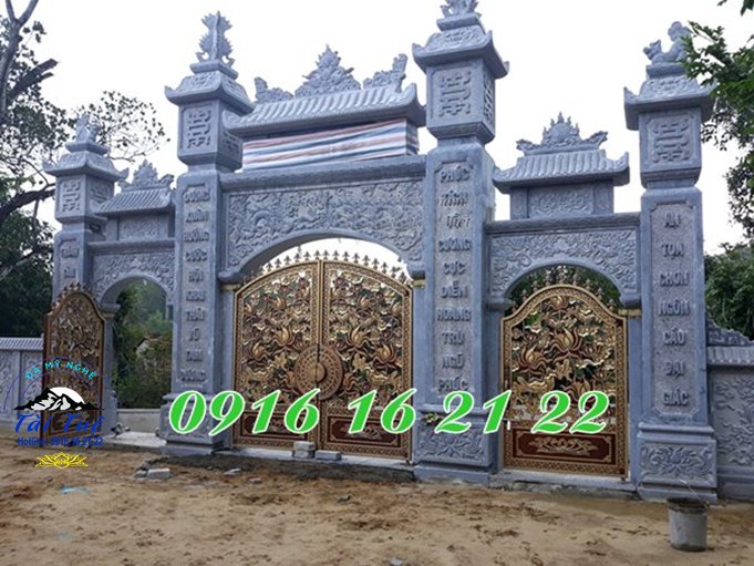 Mẫu cổng đá tam quan đình chùa tại Bắc Ninh Mẫu cổng đá tam quan đình chùa tại Bắc Ninh