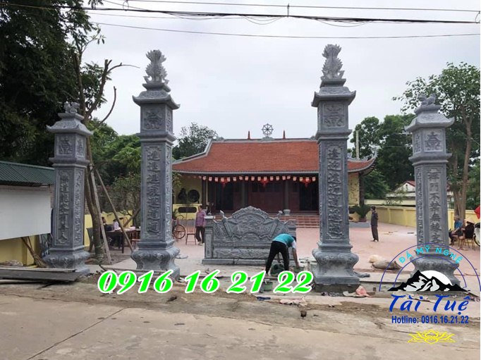 Mẫu cổng đá tam quan không mái - Mẫu cổng tứ trụ Mẫu cổng đá tam quan không mái - Mẫu cổng tứ trụ