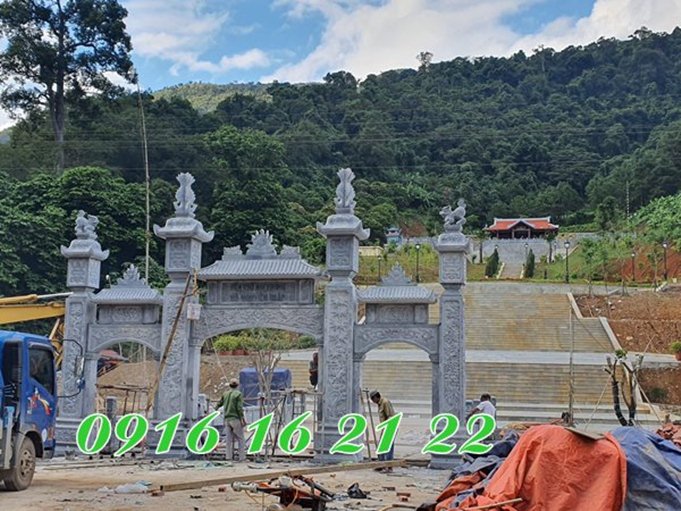 Mẫu cổng đá tam quan nghĩa trang tại Bắc Ninh Mẫu cổng đá tam quan nghĩa trang tại Bắc Ninh