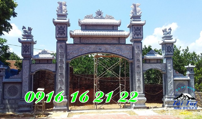 Mẫu cổng đá từ đường dòng tộc tại Quảng Ninh Mẫu cổng đá từ đường dòng tộc tại Quảng Ninh