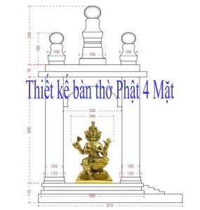 Thiết kế bàn thờ phật 4 mặt