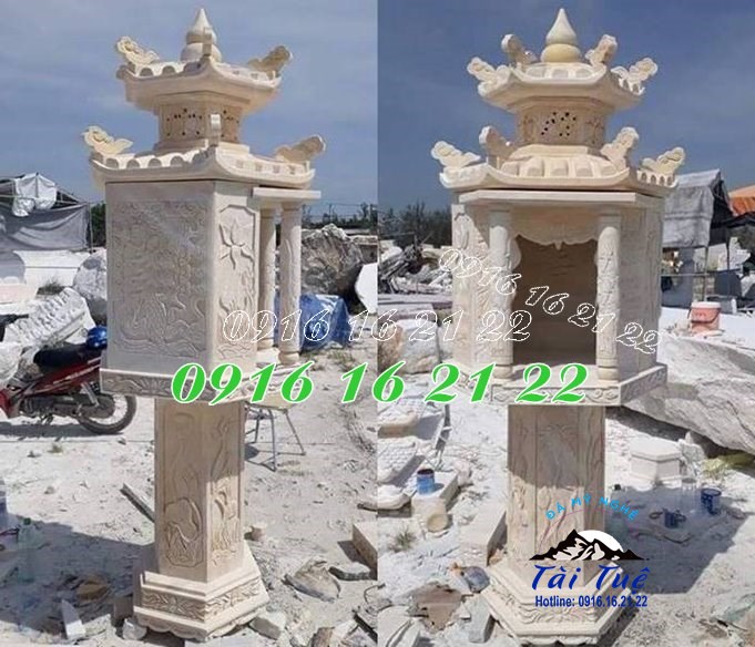 Cây hương đá thờ thiên ngoài trời có mái tại Bình Định Cây hương đá thờ thiên ngoài trời có mái tại Bình Định