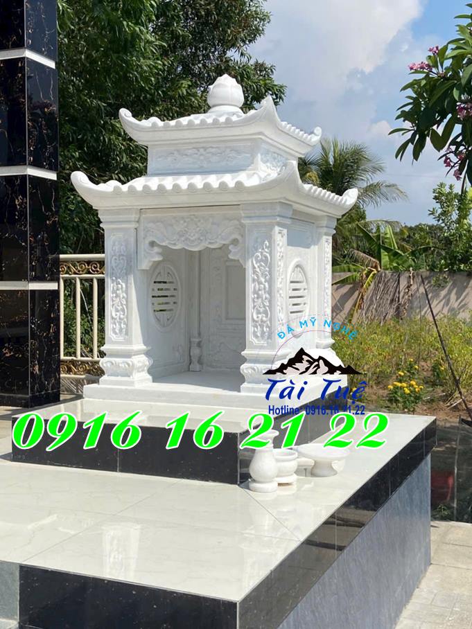 Mẫu cây hương thờ thiên đá trắng có mái tại Bình Định Mẫu cây hương thờ thiên đá trắng có mái tại Bình Định